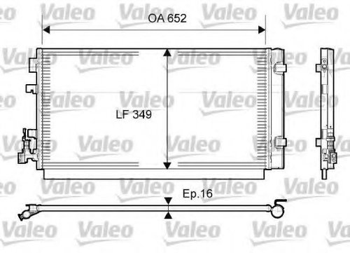 Condensator, climatizare RENAULT MEGANE III Cupe (DZ0/1) (2008 - 2016) VALEO 814094 piesa NOUA
