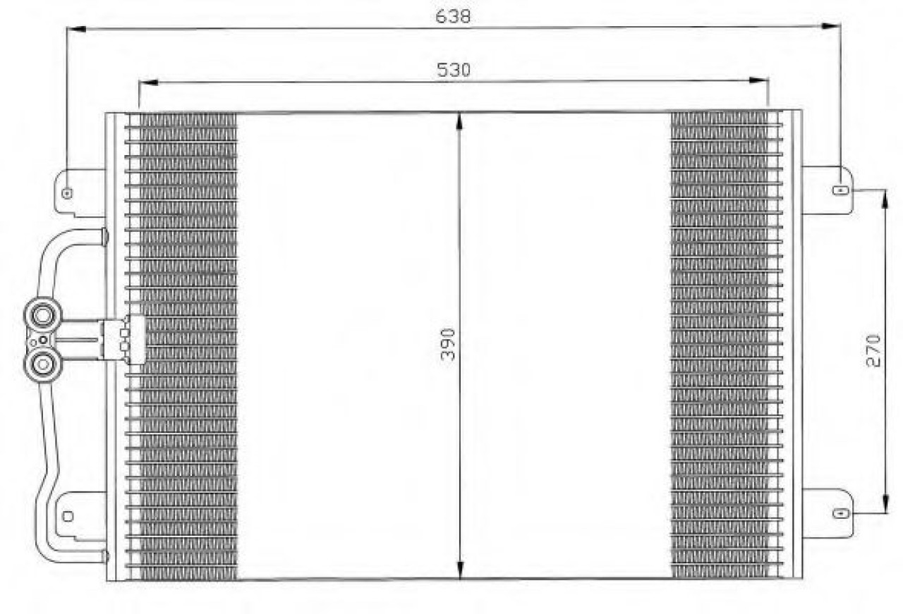 Condensator, climatizare RENAULT SCENIC I (JA0/1) (1999 - 2003) NRF 35832 piesa NOUA