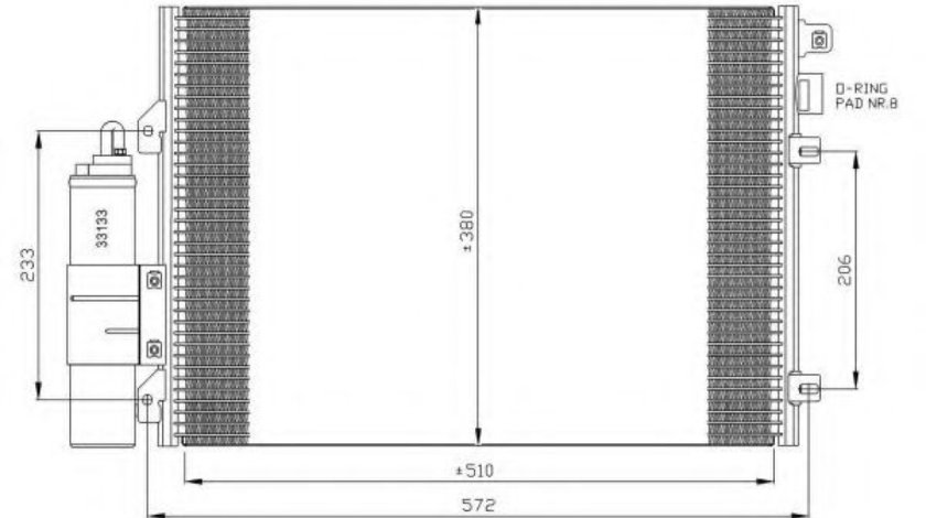 Condensator, climatizare RENAULT SYMBOL II (LU1/2) (2008 - 2013) NRF 35430 piesa NOUA