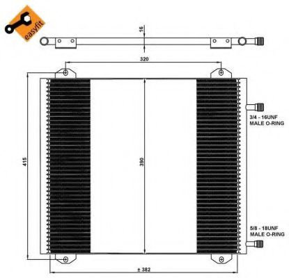 Condensator, climatizare RENAULT TWINGO I (C06) (1993 - 2012) NRF 35785 piesa NOUA