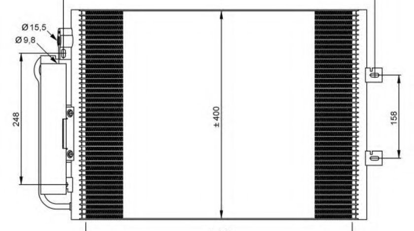 Condensator, climatizare RENAULT TWINGO II (CN0) (2007 - 2014) NRF 35879 piesa NOUA