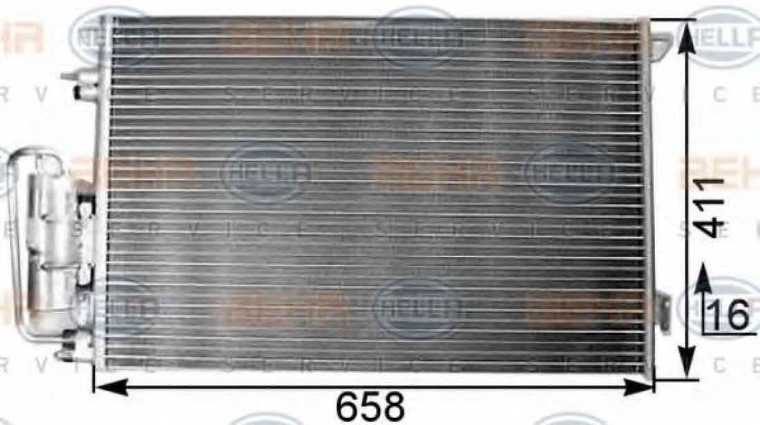 Condensator, climatizare SAAB 9-3 (YS3F) (2002 - 2016) HELLA 8FC 351 300-301 piesa NOUA