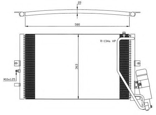 Condensator, climatizare SAAB 9-5 (YS3E) (1997 - 2009) NRF 35558 piesa NOUA