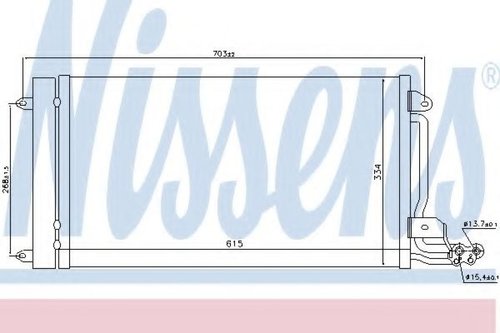Condensator, climatizare SEAT IBIZA V SPORTCOUPE (6J1, 6P5) (2008 - 2016) NISSENS 940093 piesa NOUA