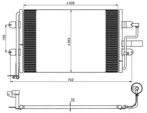 Condensator, climatizare SEAT LEON (1M1) (1999 - 2006) NRF 35733 piesa NOUA