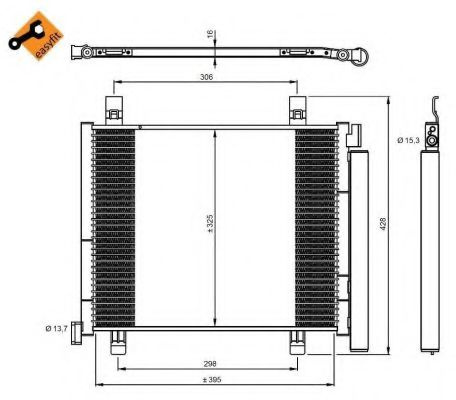 Condensator, climatizare SKODA CITIGO (2011 - 2016) NRF 350045 piesa NOUA