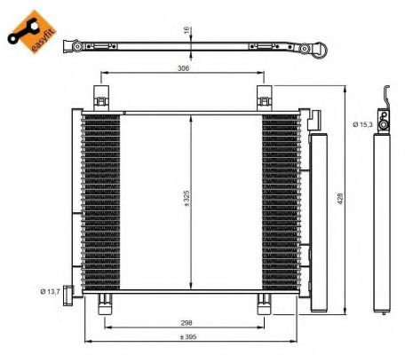 Condensator, climatizare SKODA CITIGO (2011 - 2016) NRF 350045 piesa NOUA