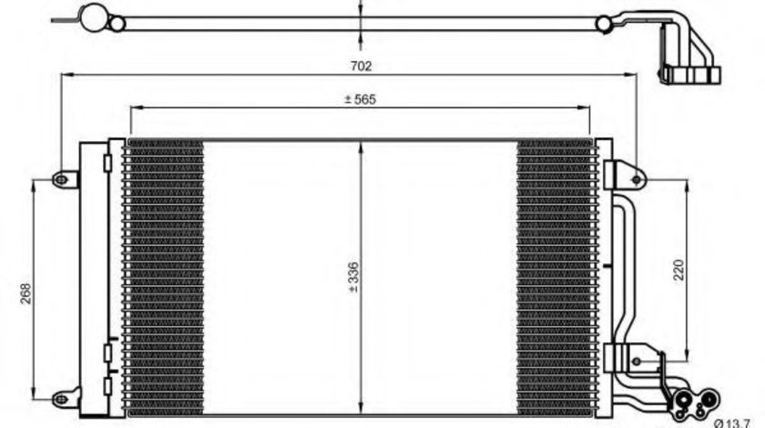 Condensator, climatizare SKODA FABIA II (2006 - 2014) NRF 35910 piesa NOUA