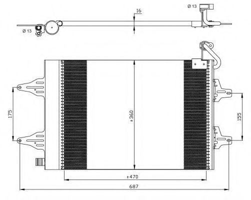 Condensator, climatizare SKODA FABIA II Combi (2007 - 2014) NRF 35480 piesa NOUA