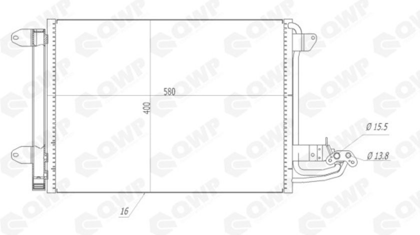 Condensator, climatizare SKODA OCTAVIA II (1Z3) (2004 - 2013) QWP WAC112 piesa NOUA