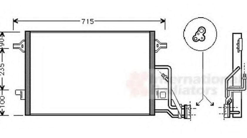 Condensator, climatizare SKODA SUPERB I (3U4) (2001 - 2008) VAN WEZEL 58005189 piesa NOUA