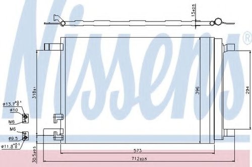 Condensator, climatizare SKODA SUPERB III (3V3) (2015 - 2016) NISSENS 940319 piesa NOUA