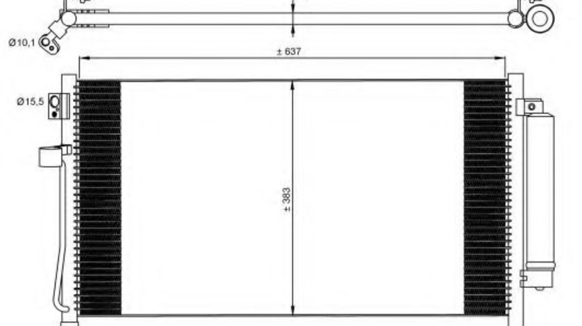 Condensator, climatizare SUBARU FORESTER (SG) (2002 - 2016) NRF 35869 piesa NOUA