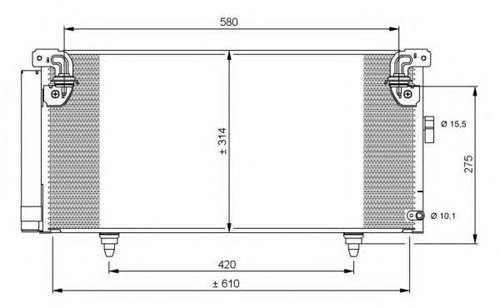 Condensator, climatizare SUBARU LEGACY IV Combi (BL, BP, B13) (2003 - 2016) NRF 35868 piesa NOUA