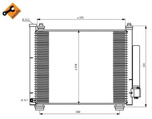 Condensator, climatizare SUZUKI IGNIS II (2003 - 2016) NRF 350216 piesa NOUA