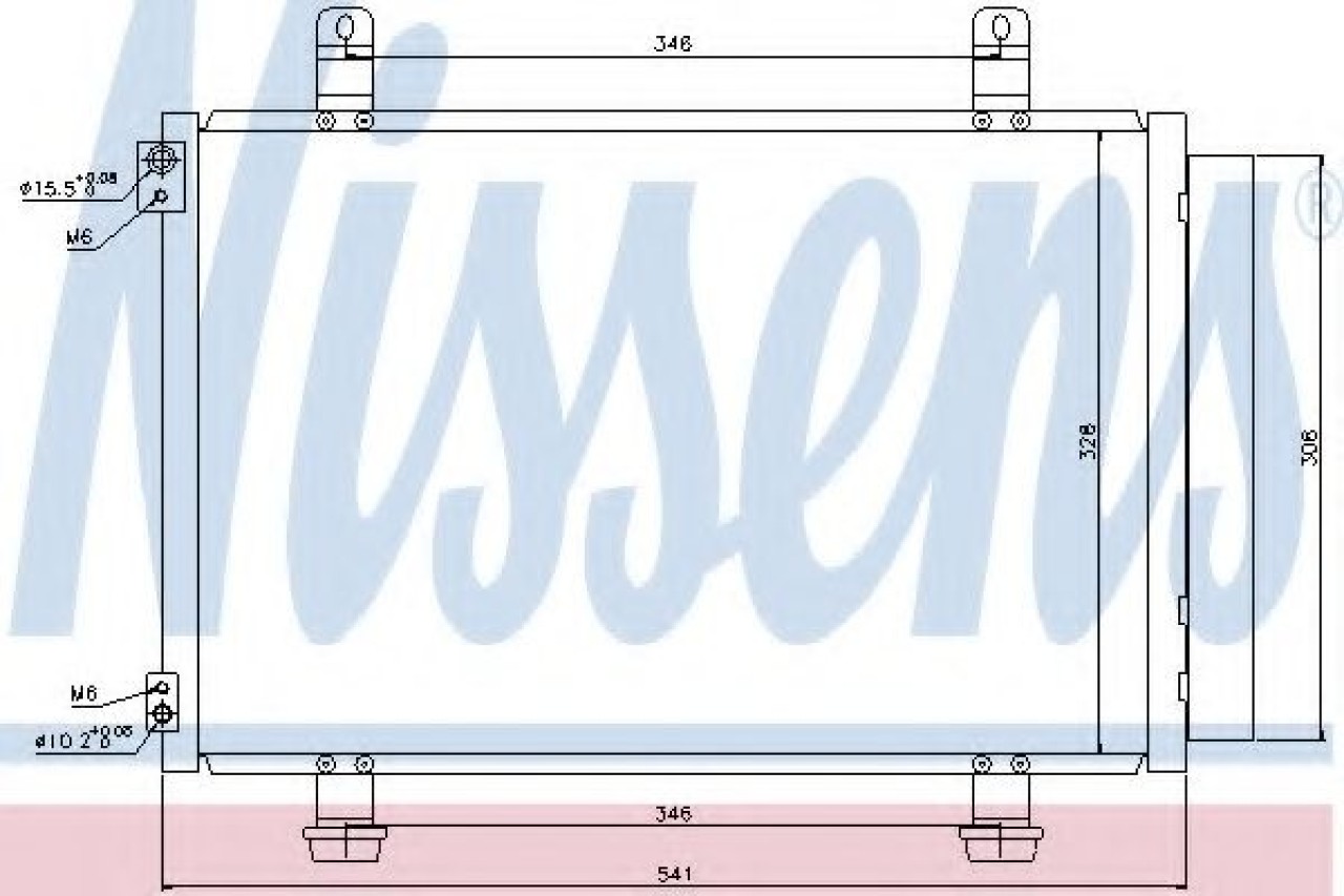 Condensator, climatizare SUZUKI SPLASH (2008 - 2016) NISSENS 940079 piesa NOUA