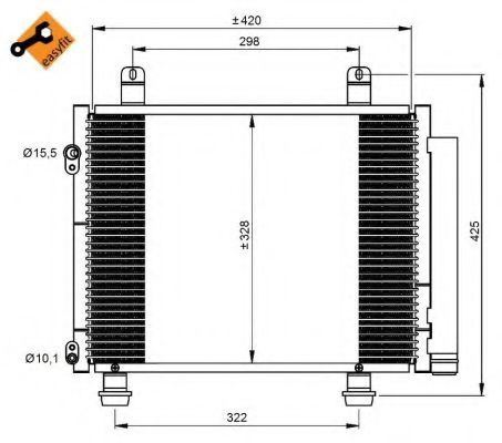 Condensator, climatizare SUZUKI SPLASH (2008 - 2016) NRF 350208 piesa NOUA