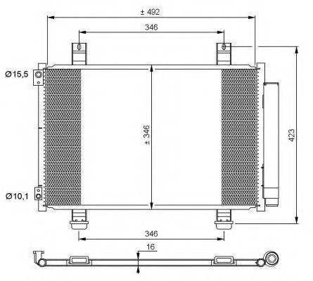 Condensator, climatizare SUZUKI SPLASH (2008 - 2016) NRF 35854 piesa NOUA