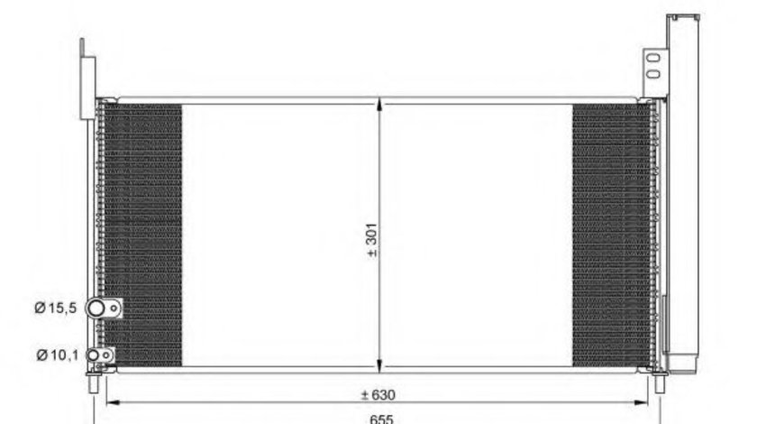 Condensator, climatizare TOYOTA AURIS (NRE15, ZZE15, ADE15, ZRE15, NDE15) (2006 - 2012) NRF 35863 piesa NOUA