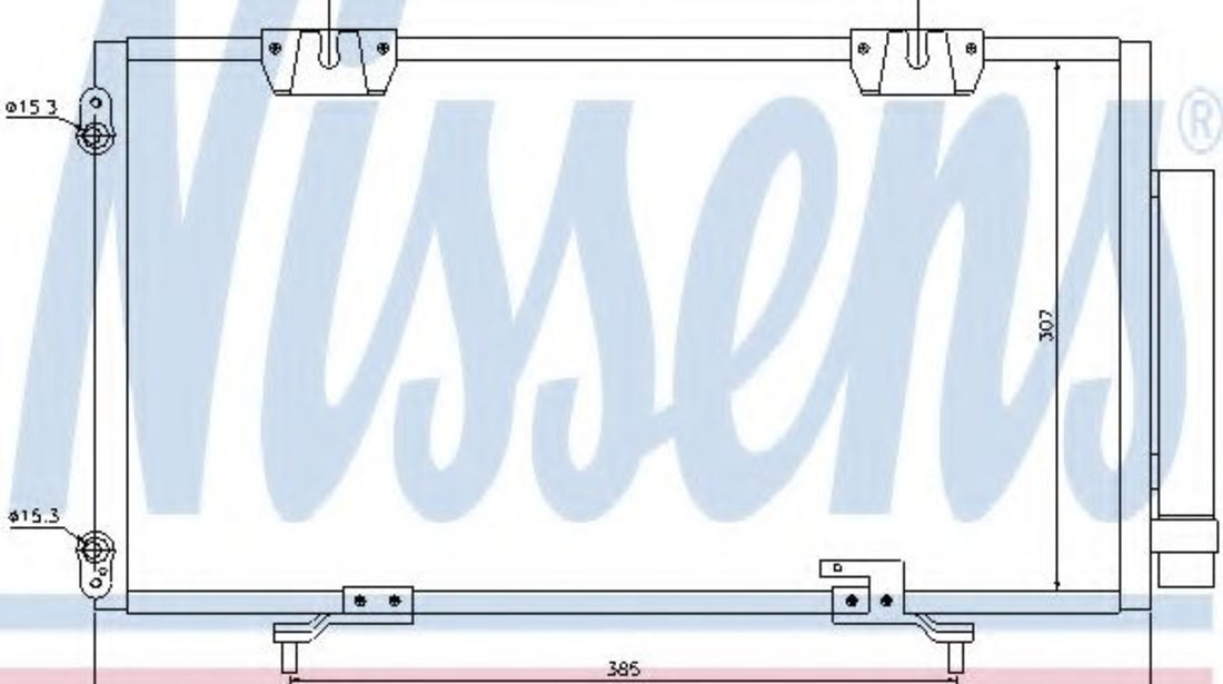 Condensator, climatizare TOYOTA AVENSIS Station Wagon (T22) (1997 - 2003) NISSENS 94833 piesa NOUA