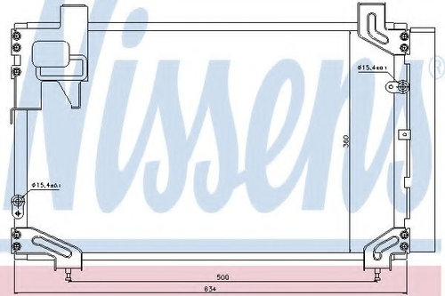 Condensator, climatizare TOYOTA AVENSIS (T25) (2003 - 2008) NISSENS 940020 piesa NOUA