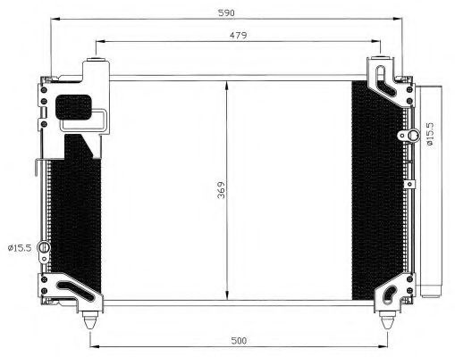 Condensator, climatizare TOYOTA AVENSIS (T25) (2003 - 2008) NRF 35596 piesa NOUA