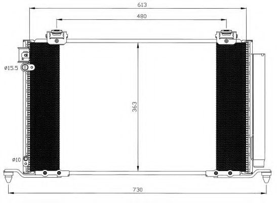 Condensator, climatizare TOYOTA AVENSIS (T25) (2003 - 2008) NRF 35595 piesa NOUA