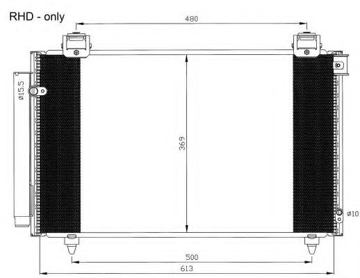 Condensator, climatizare TOYOTA AVENSIS (T25) (2003 - 2008) NRF 35593 piesa NOUA