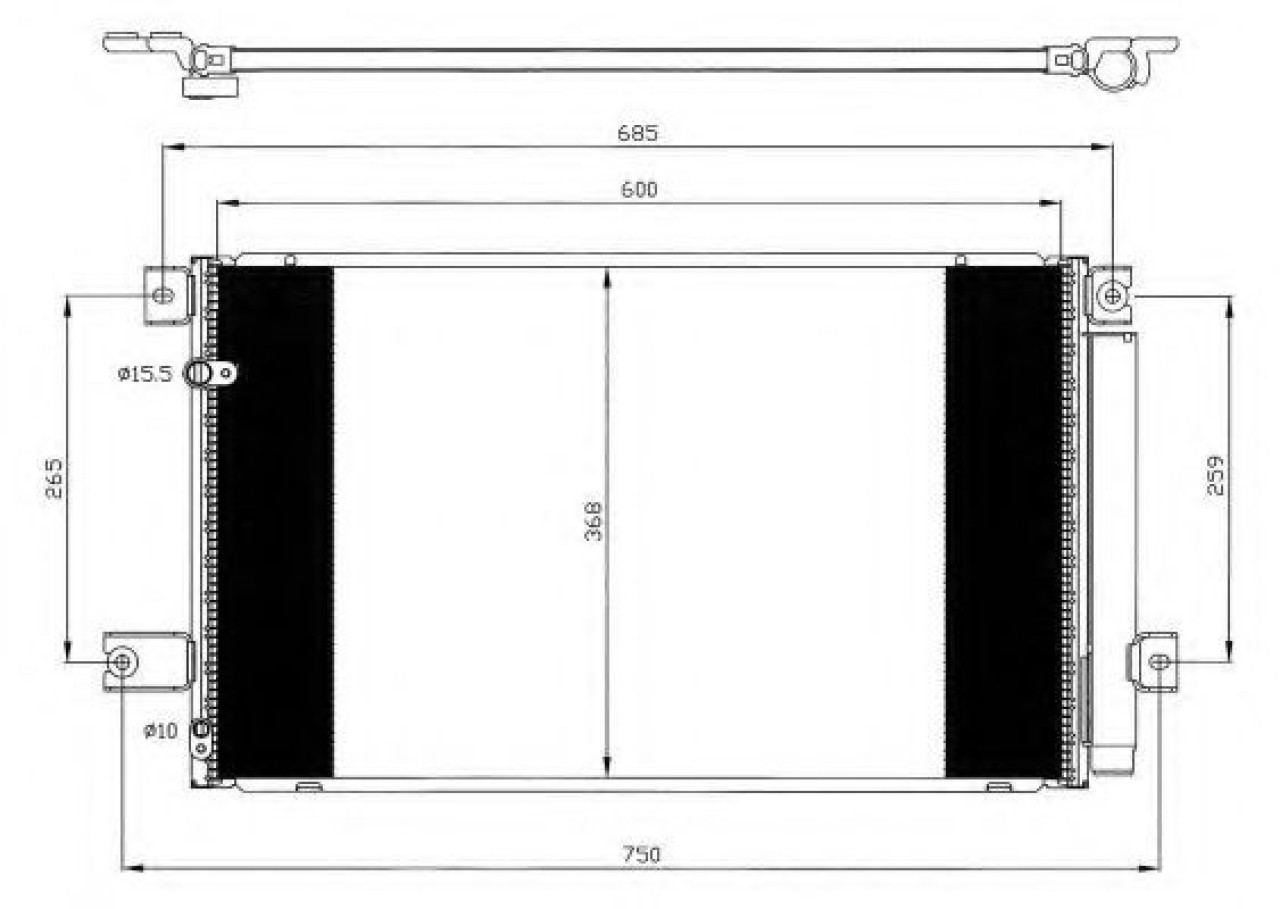 Condensator, climatizare TOYOTA AVENSIS (T25) (2003 - 2008) NRF 35628 piesa NOUA