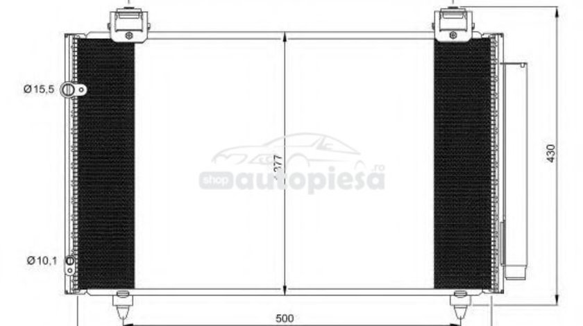 Condensator, climatizare TOYOTA COROLLA (CDE12, ZZE12, NDE12, ZDE12) (2001 - 2007) ITN 01-5411TO piesa NOUA