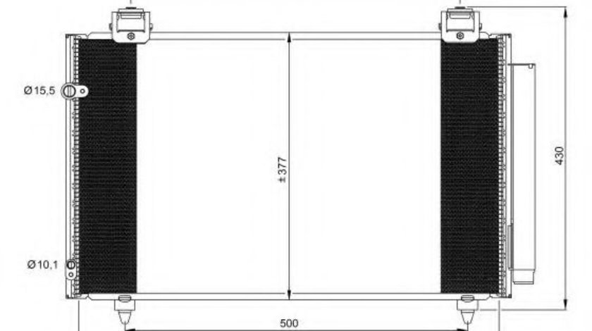 Condensator, climatizare TOYOTA COROLLA (CDE12, ZZE12, NDE12, ZDE12) (2001 - 2007) NRF 35861 piesa NOUA