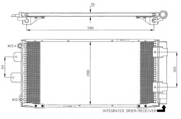 Condensator, climatizare TOYOTA COROLLA (E11) (1997 - 2002) NRF 35436 piesa NOUA