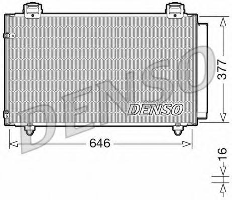Condensator, climatizare TOYOTA COROLLA Limuzina (E12J, E12T) (2001 - 2008) DENSO DCN50043 piesa NOUA