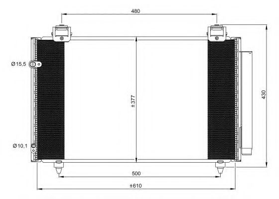 Condensator, climatizare TOYOTA COROLLA Limuzina (E12J, E12T) (2001 - 2008) NRF 35861 piesa NOUA
