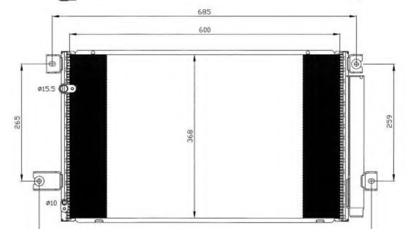 Condensator, climatizare TOYOTA COROLLA Verso (ZER, ZZE12, R1) (2004 - 2009) NRF 35628 piesa NOUA