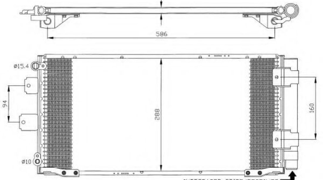 Condensator, climatizare TOYOTA COROLLA Wagon (E11) (1997 - 2001) NRF 35436 piesa NOUA