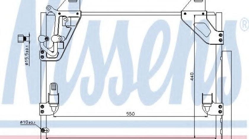 Condensator, climatizare TOYOTA HILUX III pick-up (KUN, TGN, LAN, GGN) (2004 - 2016) NISSENS 940082 piesa NOUA