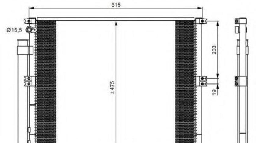 Condensator, climatizare TOYOTA LAND CRUISER (LJ12, KZJ12, TRJ12, KDJ12, GRJ12) (2002 - 2009) NRF 350050 piesa NOUA