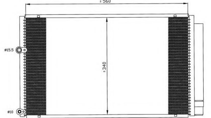 Condensator, climatizare TOYOTA PRIUS Hatchback (NHW2) (2003 - 2009) NRF 35601 piesa NOUA