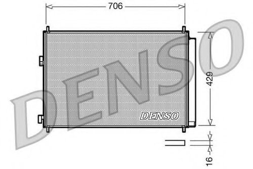 Condensator, climatizare TOYOTA RAV 4 III (ACA3, ACE, ALA3, GSA3, ZSA3) (2005 - 2016) DENSO DCN50030...