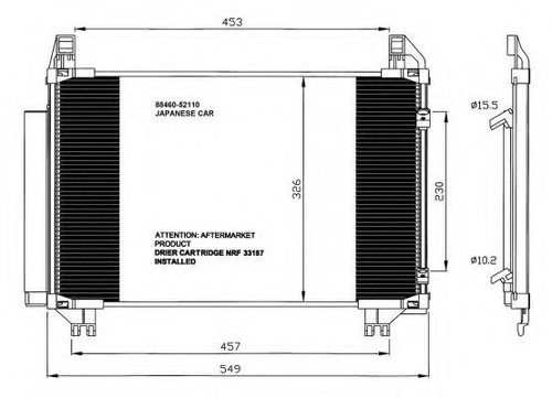 Condensator, climatizare TOYOTA URBAN CRUISER (NSP1, NLP1, ZSP1, NCP11) (2007 - 2016) NRF 35652 pies...