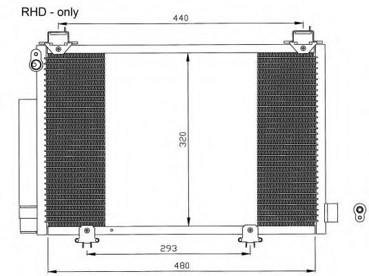 Condensator, climatizare TOYOTA YARIS (P1) (1999 - 2005) NRF 35552 piesa NOUA