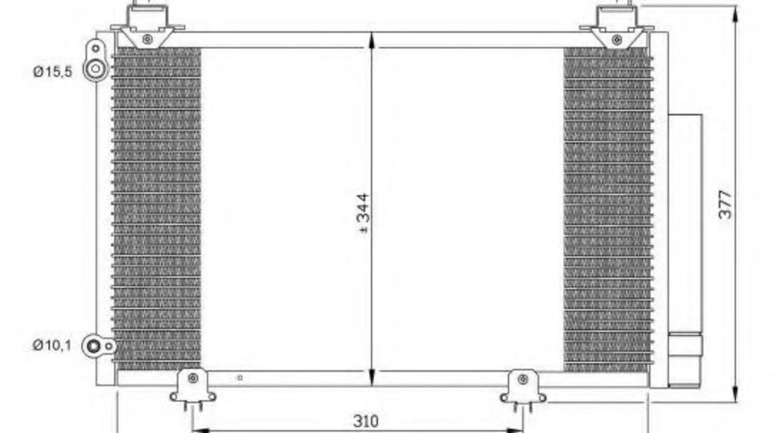 Condensator, climatizare TOYOTA YARIS VERSO (NLP2, NCP2) (1999 - 2005) NRF 35333 piesa NOUA