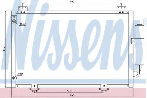 Condensator, climatizare TOYOTA YARIS VERSO (NLP2, NCP2) (1999 - 2005) NISSENS 94581 piesa NOUA