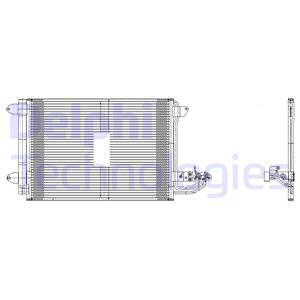 Condensator, climatizare (TSP0225482 DELPHI) AUDI,SEAT,SKODA,VW