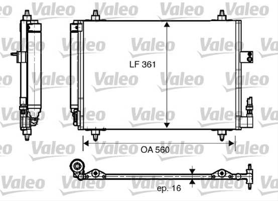Condensator, Climatizare Valeo Citroën 817824