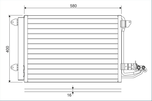 Condensator, Climatizare Valeo Vw 817777