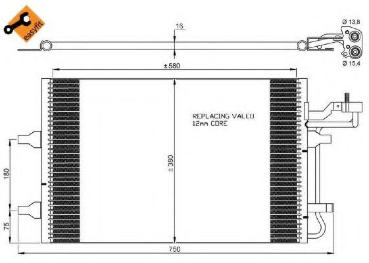 Condensator, climatizare VOLVO C30 (2006 - 2012) NRF 35842 piesa NOUA