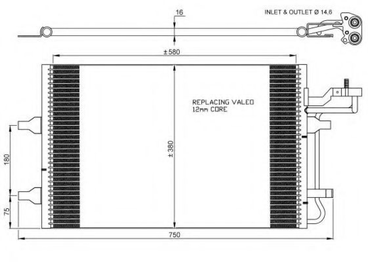 Condensator, climatizare VOLVO C30 (2006 - 2012) NRF 35770 piesa NOUA