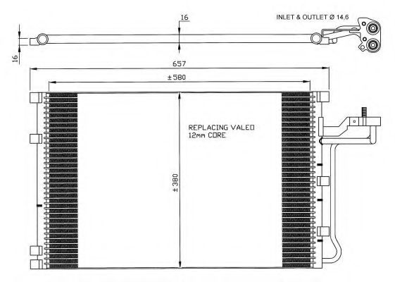 Condensator, climatizare VOLVO S40 II (MS) (2004 - 2016) NRF 35616 piesa NOUA